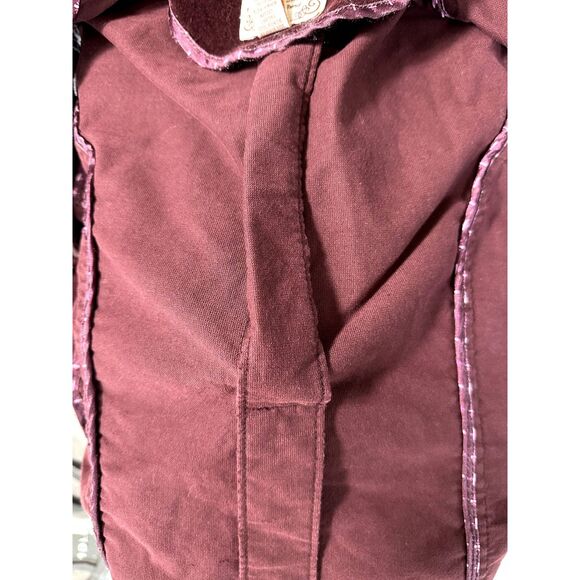 Y2k Aeropostale Velvet Burgundy Plum Red Blazer Jacket size Small - Picture 7 of 9